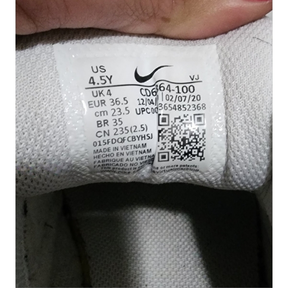 Nike Air Max 90 white 4.5 4.5y youth kids shoes sneakers - Picture 5 of 5